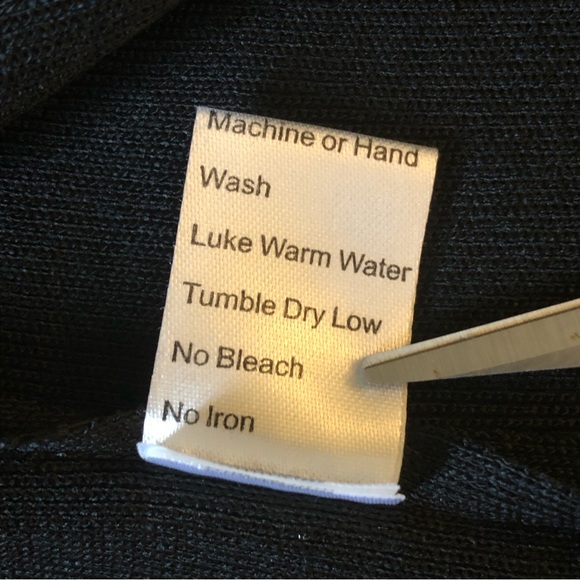 Ming Wang Black Knit Cardigan with Lime Green Trim and White Bead Accents - Picture 15 of 16